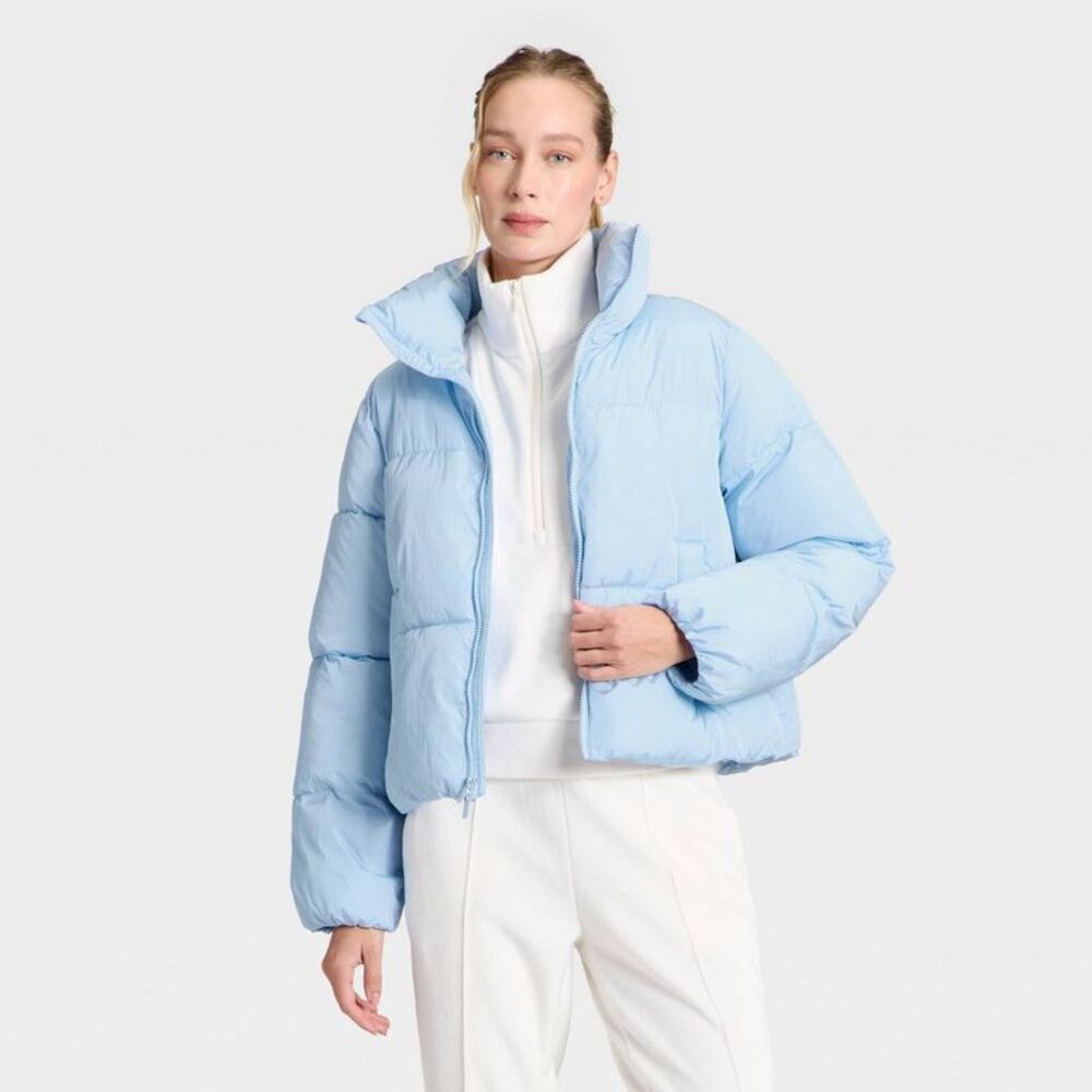 Women's Puffer Jacket - All In Motion Light Blue M